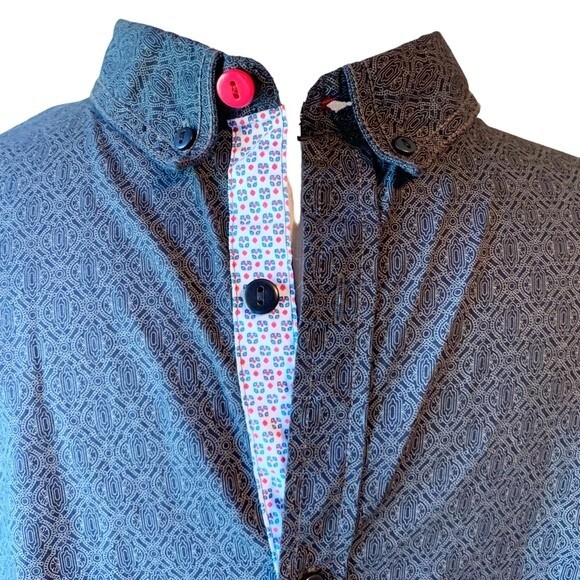 Tranquility Mayhem Mens Black Paisley Button Down Statement Cuff Shirt - XL - Picture 8 of 10